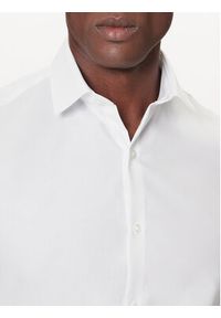 Calvin Klein Koszula LV019EU006 Biały Slim Fit. Kolor: biały. Materiał: bawełna
