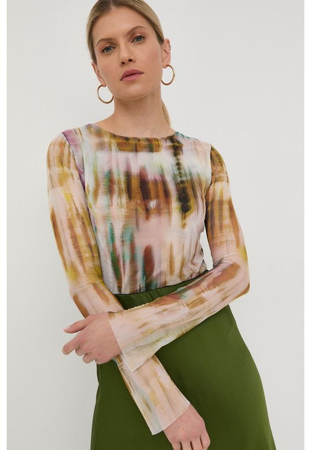 Birgitte Herskind bluzka damska wzorzysta. Okazja: na co dzień. Materiał: dzianina. Styl: casual