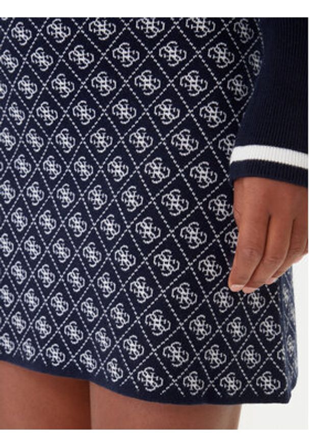 Guess Spódnica ołówkowa W5BD81 Z3JD2 Granatowy Slim Fit. Kolor: niebieski. Materiał: syntetyk