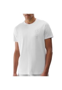 4f - Koszulka męska 4F RSS24TTSHM253610S - biała. Kolor: biały. Materiał: bawełna, dresówka, tkanina. Długość rękawa: krótki rękaw. Długość: krótkie #1