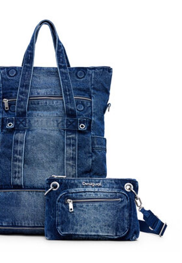 Desigual Plecak 25SAKD02 Granatowy. Kolor: niebieski. Materiał: materiał