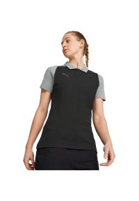 Podkoszulek damskie Puma Teamcup Casuals Polo. Typ kołnierza: polo. Kolor: czarny. Materiał: materiał, bawełna #1