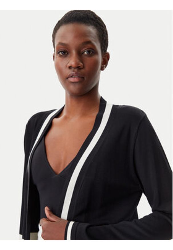 LOLA CASADEMUNT Kardigan LS2511016 Czarny Regular Fit. Kolor: czarny. Materiał: wiskoza, syntetyk