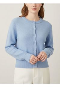 Sinsay - Kardigan z guzikami z domieszką wełny - niebieski. Kolor: niebieski. Materiał: wełna #1
