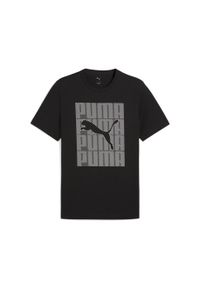 Puma - Męska koszulka Graphics PUMA Wording PUMA Black. Kolor: czarny. Materiał: guma. Wzór: nadruk