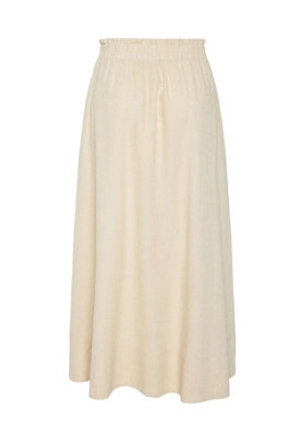 YAS Spódnica maxi Flaxy 26036370 Beżowy Regular Fit. Kolor: beżowy. Materiał: wiskoza
