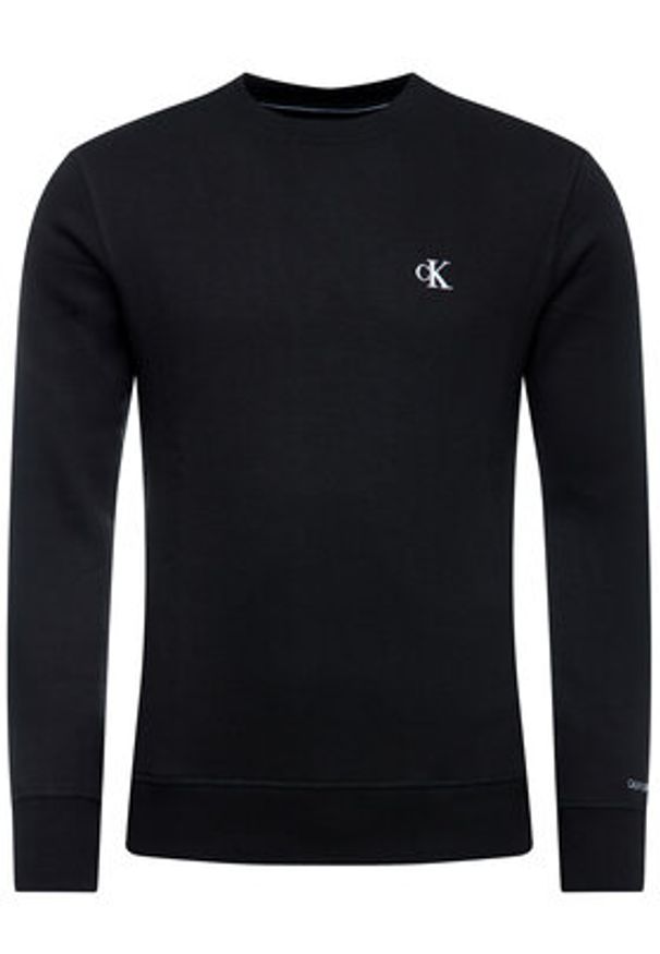 Calvin Klein Jeans Bluza Embroidered Logo J30J314536 Czarny Regular Fit. Kolor: czarny. Materiał: bawełna, syntetyk