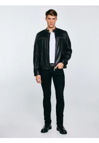 Big-Star - Jeansy męskie dopasowane czarne Terry 915. Okazja: na co dzień. Stan: obniżony. Kolor: czarny. Styl: casual