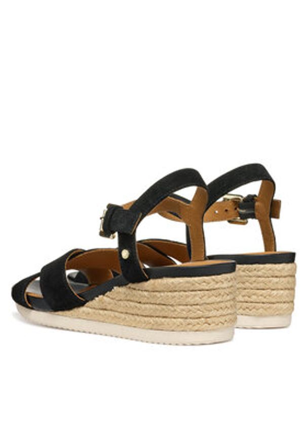Geox Espadryle D Ischia Corda D55HHB 00020 C9999 Czarny. Kolor: czarny. Materiał: zamsz, skóra