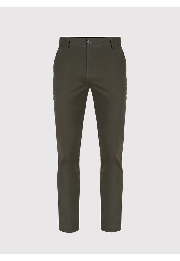 Pako Lorente - PAKO LORENTE – Gładkie spodnie męskie w kolorze zielonym. Kolor: zielony. Materiał: bawełna, elastan. Wzór: gładki. Styl: klasyczny