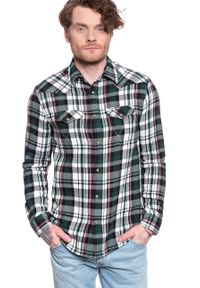 Wrangler - WRANGLER LS WESTERN SHIRT MĘSKA KOSZULA W KRATĘ DŁUGI RĘKAW PINE W5A07BG01 112129929. Długość rękawa: długi rękaw. Długość: długie #7