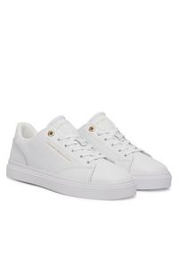 TOMMY HILFIGER - Tommy Hilfiger Sneakersy Th Feminine Cupsole Leather FW0FW09105 Biały. Kolor: biały. Materiał: skóra #2