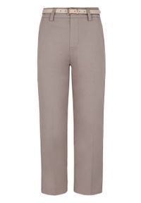 Volcano - Materiałowe spodnie z kantem R-LAVI. Okazja: na co dzień, na spotkanie biznesowe, do pracy. Stan: podwyższony. Materiał: materiał. Styl: casual, biznesowy, klasyczny #1