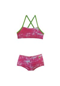 Strój kąpielowy dziewczęcy dwuczęściowy na basen Arena Paparazzi. Kolor: czerwony, różowy, wielokolorowy, zielony #1