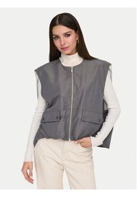 only - ONLY Bezrękawnik Mary 15338137 Szary Loose Fit. Kolor: szary. Materiał: syntetyk. Długość rękawa: bez rękawów