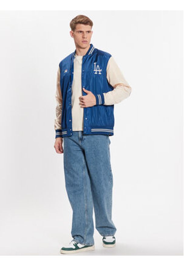 47 Brand Kurtka bomber Los Angeles Dodgers Core 47 Drift Track Jacket Niebieski Regular Fit. Kolor: niebieski. Materiał: syntetyk