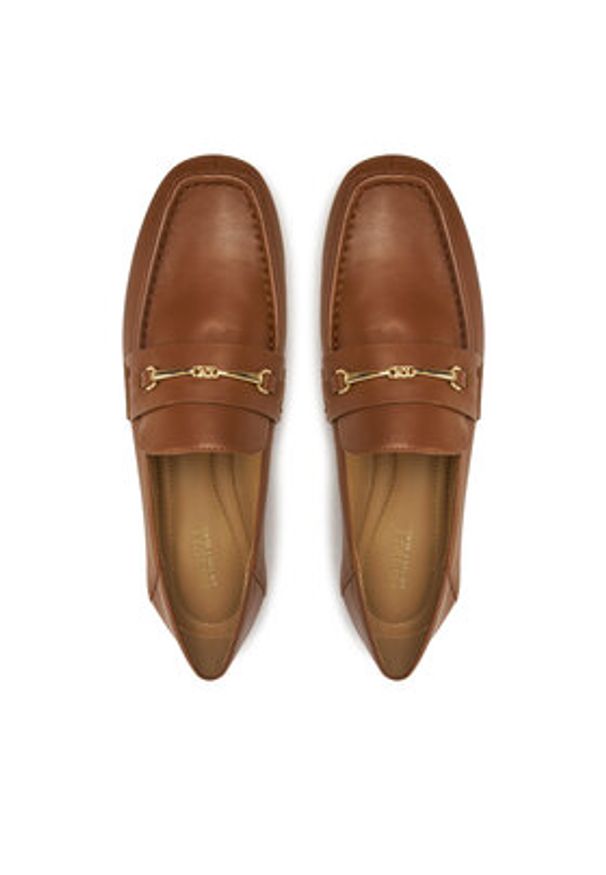Michael Kors Mokasyny Lena Loafer 40R5LEFP1L Brązowy. Kolor: brązowy. Materiał: skóra