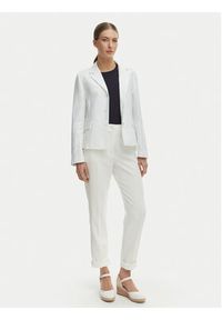 TOMMY HILFIGER - Tommy Hilfiger Marynarka WW0WW49335 Biały Slim Fit. Kolor: biały. Materiał: syntetyk #4