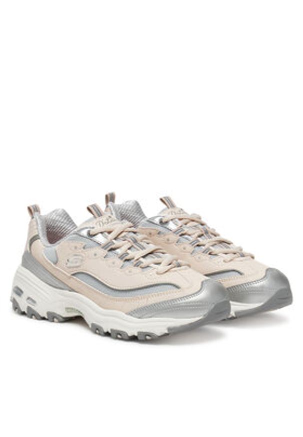 skechers - Skechers Sneakersy D'Lites-Chromatic 150246/NTSL Beżowy. Kolor: beżowy. Materiał: skóra