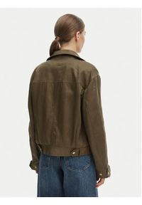 TOMMY HILFIGER - Tommy Hilfiger Kurtka przejściowa WW0WW48616 Zielony Relaxed Fit. Kolor: zielony. Materiał: len #2