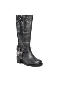 Bronx Kozaki High boots 14291-M Czarny. Kolor: czarny. Materiał: skóra