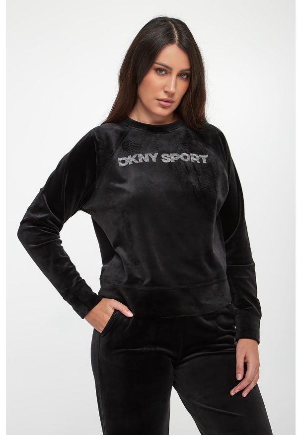 Bluza damska welurowa DKNY. Materiał: welur