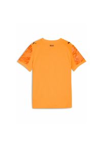 Puma - Młodzieżowa koszulka bramkarska AC Milan 25/26 PUMA Heat Fire Black Orange. Kolor: żółty, wielokolorowy, pomarańczowy, czarny. Materiał: tkanina