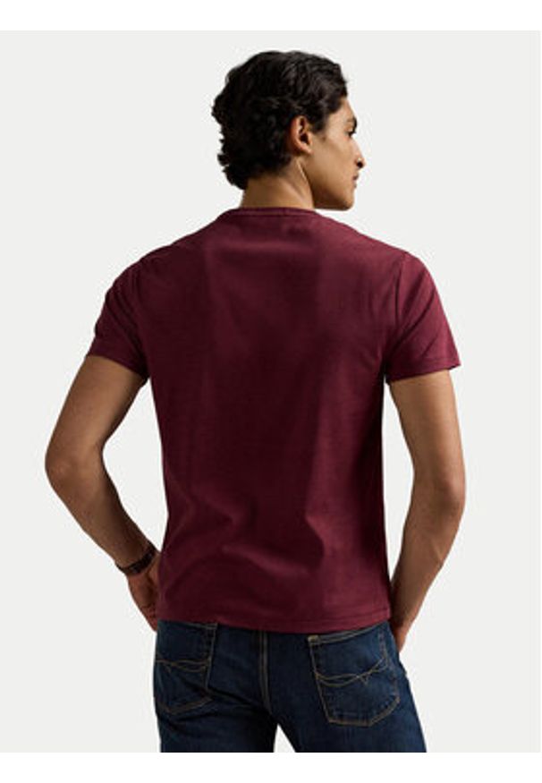 Polo Ralph Lauren T-Shirt 710740727098 Bordowy Custom Slim Fit. Typ kołnierza: polo. Kolor: czerwony. Materiał: bawełna