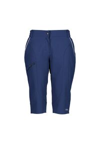 Szorty damskie z wewnętrzną dzianinową bielizną CMP Free. Kolor: niebieski. Materiał: dzianina. Sport: kolarstwo, turystyka piesza #1