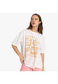 Koszulka T-shirt Billabong Zakochany w Słońcu biały. Kolor: biały. Sport: skateboard #1