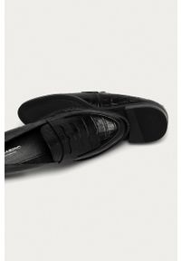 vagabond - Vagabond - Mokasyny skórzane Frances. Kolor: czarny. Materiał: materiał. Wzór: gładki #2