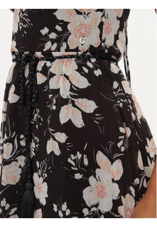 Guess Sukienka koktajlowa W3GK60 WDW82 Czarny Regular Fit. Kolor: czarny. Materiał: syntetyk. Styl: wizytowy