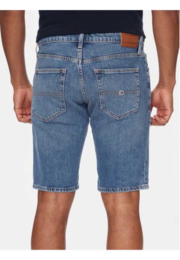 Tommy Jeans Szorty jeansowe Scanton DM0DM18797 Niebieski Slim Fit. Kolor: niebieski. Materiał: bawełna