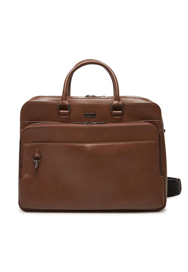 Guess Torba na laptopa HMBOCA P5338 Brązowy. Kolor: brązowy. Materiał: skóra