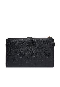 Guess Duży Portfel Damski Cresidia II Slg SWPD98 88157 Czarny. Kolor: czarny. Materiał: skóra