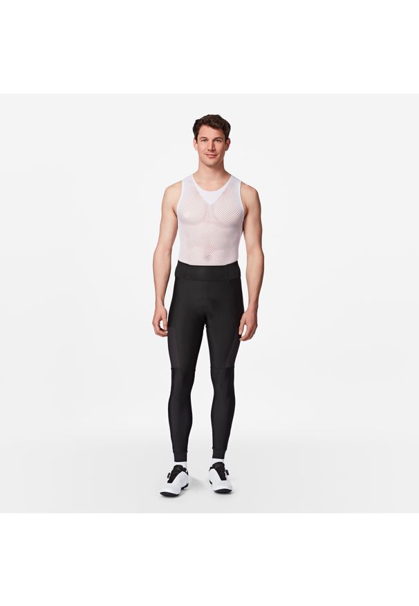 VAN RYSEL - Spodnie rowerowe szosowe Van Rysel Endurance zimowe. Kolor: czarny. Materiał: polar. Sezon: zima. Sport: kolarstwo