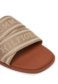 TOMMY HILFIGER - Tommy Hilfiger Klapki Webbing Mule FW0FW08421 Beżowy. Kolor: beżowy. Materiał: materiał #3