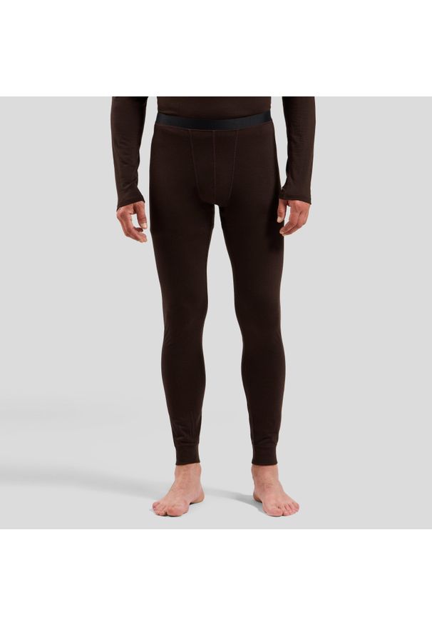 Legginsy termoaktywne męskie Odlo Merino 160 BL Bottom Long. Kolor: brązowy. Sport: fitness