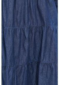 Jacqueline de Yong - Sukienka jeansowa. Okazja: na co dzień. Kolor: niebieski. Materiał: jeans. Wzór: gładki. Typ sukienki: rozkloszowane, proste. Styl: casual. Długość: mini #6