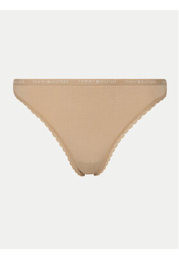 TOMMY HILFIGER - Tommy Hilfiger Komplet 3 par stringów UW0UW05954 Kolorowy. Materiał: bawełna. Wzór: kolorowy