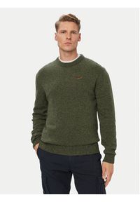 Aeronautica Militare Sweter 262MA1645UL00924 Khaki Regular Fit. Kolor: brązowy. Materiał: wełna #4