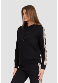 Guess - GUESS Czarna damska bluza Carla Hooded, Rozmiar XL. Okazja: na co dzień. Kolor: czarny. Materiał: poliester, bawełna. Długość rękawa: długi rękaw. Długość: długie. Styl: casual #7