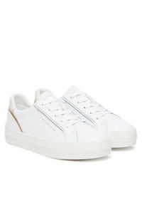 TOMMY HILFIGER - Tommy Hilfiger Sneakersy Essential Vulc Sneaker FW0FW08757 Biały. Kolor: biały. Materiał: skóra