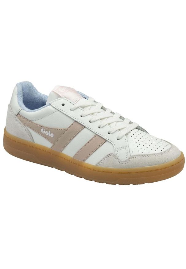 Sznurowane trampki damskie Gola Eagle 86. Kolor: wielokolorowy, biały, różowy. Materiał: guma