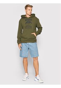 Reebok Bluza Cl Camping Graphic Hoodie GS4194 Zielony Relaxed Fit. Kolor: zielony. Materiał: bawełna #4