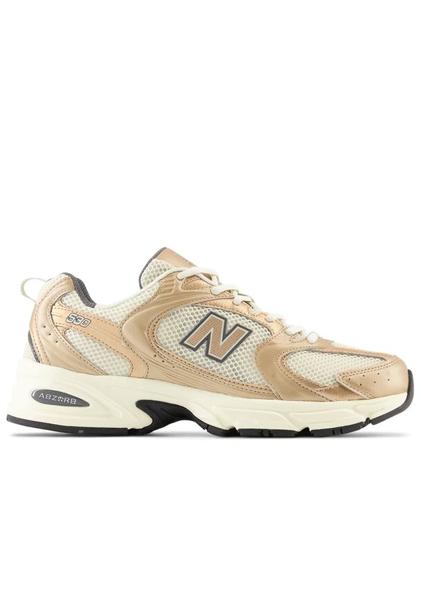 Buty New Balance MR530LA - beżowe. Kolor: beżowy. Materiał: materiał, syntetyk. Szerokość cholewki: normalna. Sezon: lato