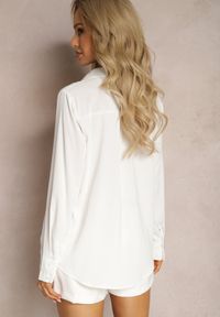 Renee - Biała Koszula Ozdobiona Subtelną Koronką Anelima. Kolor: biały. Materiał: koronka. Wzór: aplikacja, koronka. Styl: elegancki #3