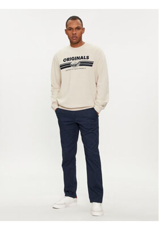 Jack & Jones - Jack&Jones Chinosy Dave 12212930 Granatowy Regular Fit. Kolor: niebieski. Materiał: bawełna