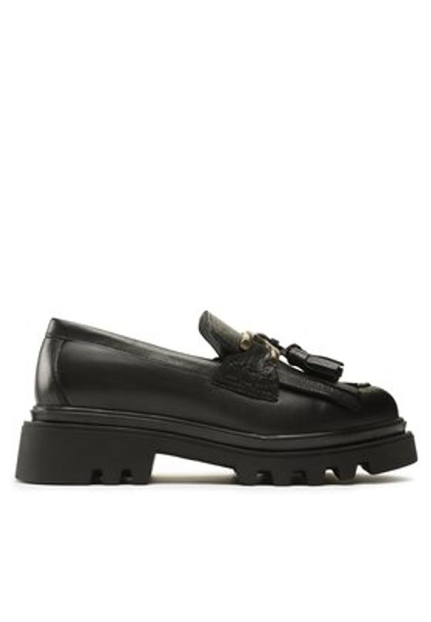 Badura Loafersy 22SS24 Czarny. Kolor: czarny. Materiał: skóra