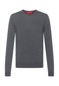 Hugo Sweter San Paolo 2 50435679 Szary Slim Fit. Kolor: szary. Materiał: wełna